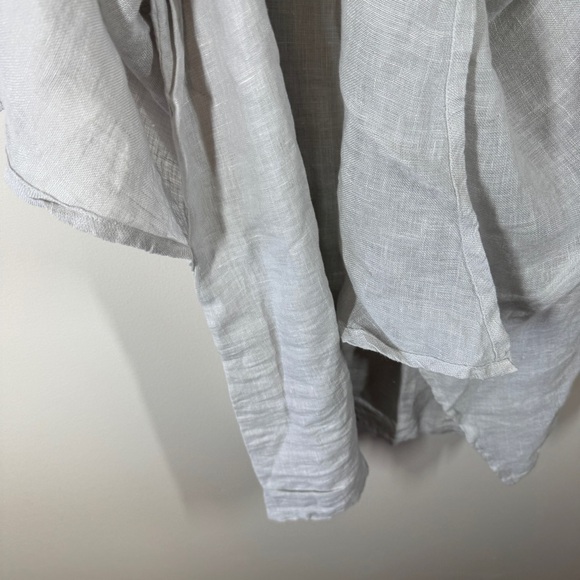 Banana Blue Gray Linen Asymmetrical Tank Dress Made in Australia Size S - Picture 5 of 16